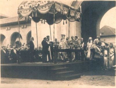 carte poștală ilustrată; Ceremonia Încoronării de la Alba Iulia