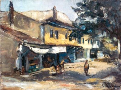 pictură - Petrașcu, Gheorghe; Case la Mangalia