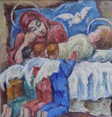 pictură de șevalet - Michăilescu, Corneliu; Trei ingeri