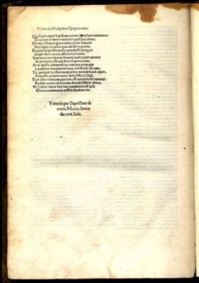 incunabul - Martialis, Marcus Valerius; Epigrammata