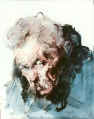 acuarelă - Wexler, Arnold Max; Cap de bătrân