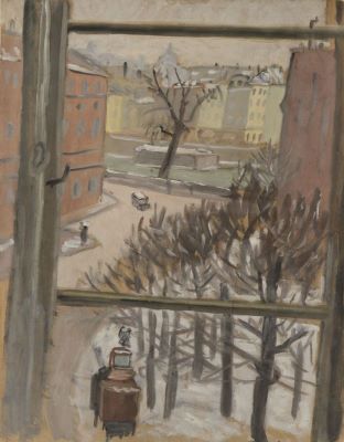 pictură de șevalet - Pallady, Theodor; Place Dauphine - Paris