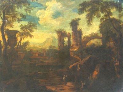 pictură de șevalet - Bloemen, Jan Frans zis Orizonte; Peisaj cu ruine antice
