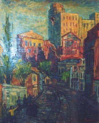 pictură de șevalet - Bunescu, Marius; Ruinele Teatrului Național