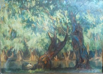 pictură de șevalet - Popescu, Ștefan; Sălcii