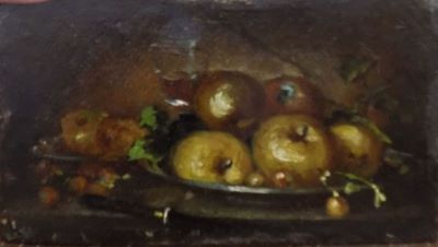 pictură de șevalet - Aman, Theodor; Natura statica cu mere