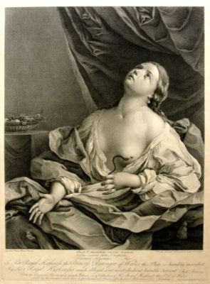 gravură - Strange, Robert; (SC.); Strange, Robert; (DEL.);  Reni, Guido; (PX.); Strange, Robert; (EX.);; Moartea Cleopatrei