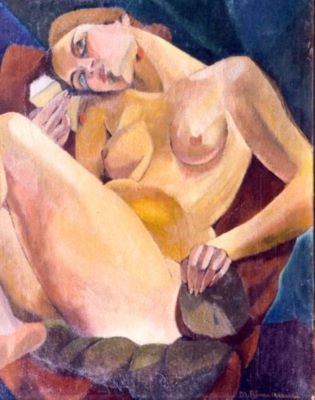 pictură - Râmniceanu, Merica; Nud