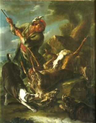 pictură - Brandi, Domenico; Vânătoare de căprior