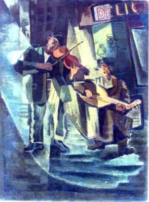 pictură de șevalet - Maxy, Max Hermann; Serenadă