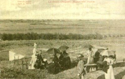 Carte poștală ilustrată - Socecu; Grup de militari și civili la Fortul Otopeni