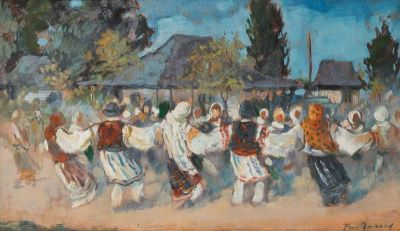pictură de șevalet - Ioanid, Pan (Pandele); Horă în sat