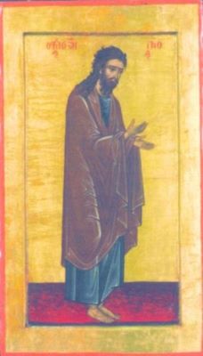 icoană; Sfântul Ioan Botezătorul (din registrul Marea Deisis)