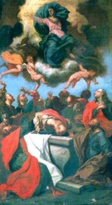 pictură - Anonim italian; Înălțarea Mariei