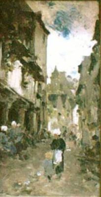 pictură - Grigorescu, Nicolae; Strada din Dinan