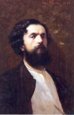 pictură de șevalet - Aman, Theodor; Autoportret