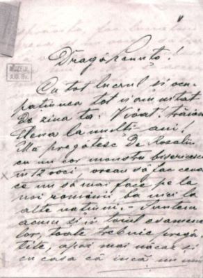 scrisoare - Mureșianu, Iacob; Iacob Mureșianu către Elena Mureșianu