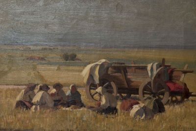 pictură de șevalet - Popescu, Ștefan; Masă țărănească