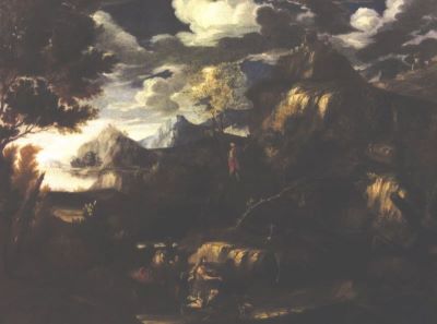 pictură de șevalet - Montanini, Pietro; Revelația Sf. Eustațiu
