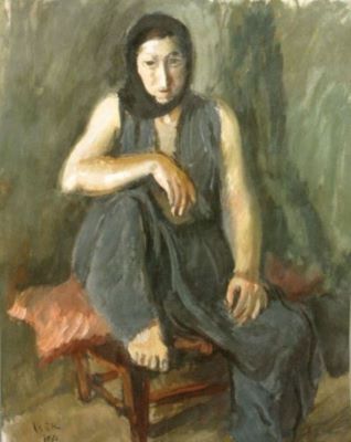 grafică - Iser, Iosif; Portret de tătăroaică