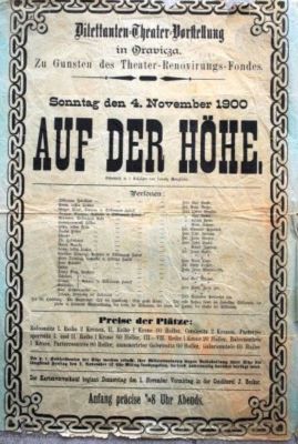 Afiș pentru spectacolul „Auf der Höhe”