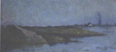 pictură de șevalet - Marin, Filip; Margine de lac