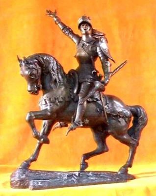 sculptură - Guillemin, Emile Coriolan Hippolyte; Cavaler medieval (Janissaire victorios ținând o lance)