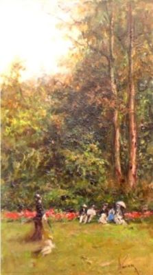 pictură - Aman, Theodor; În parc