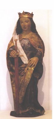 statuie policromă - anonim german; Sfânta Ecaterina