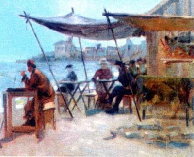 pictură - Hârlescu, Dimitrie; La malul mării
