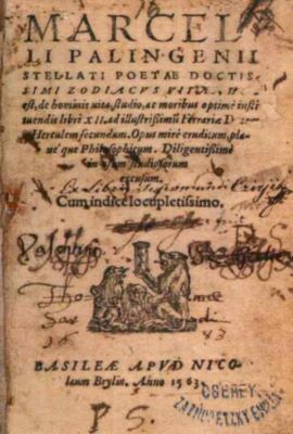carte - Marcelli Palingenii Stellati; Marcelli Palingenii Stellatti Poetae Doctissimi Zodiacus Vitae