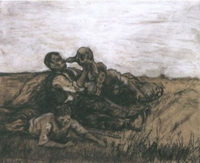 desen - Luchian, Ștefan; Prânzul la câmp