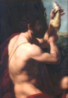 pictură - Desubleo, Michele; Hercule torcând lâna de aur