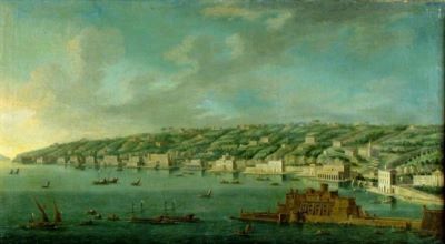 pictură - Costa, Angelo Maria (în registrul inventar: Giovanni Fr. Da Costa); Vedută din Neapole cu Castel dell' Ovo și Posillipo