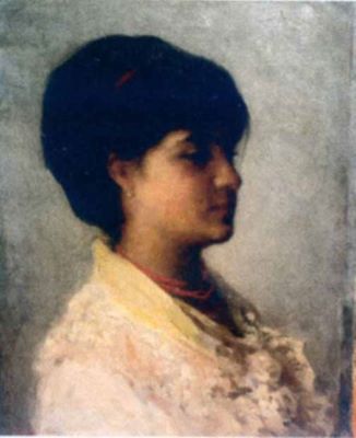 pictură - Grigorescu, Nicolae; Profil de fată (Cap de fată)