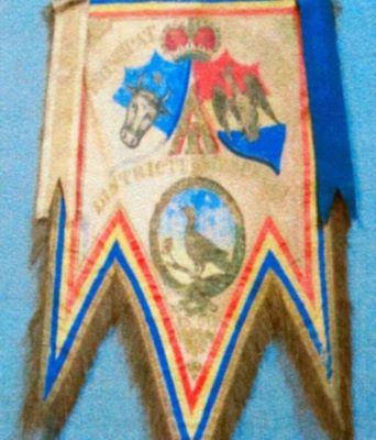 drapel; Steag al Unirii (1859) trimis pentru districtul Muscel