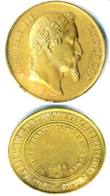 medalie; Medalia Premiu a Ministerului Francez al Agriculturii, Comerțului și Lucrărilor Publice pentru Societatea de Horticultură din departamentul Rhône