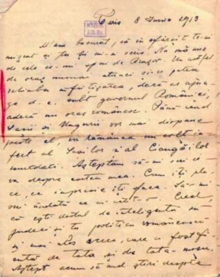 scrisoare - Mureșianu, A. Aurel; Mureșianu A. Aurel către sora sa, Elena Aida