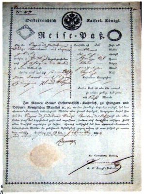pașaport - Autorități locale, Lemberg; Apriham Ilazi, din Suceava pentru efectuarea unei călătorii în Moldova