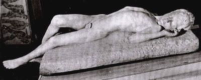 sculptură - Ionescu-Valbudea, Ștefan; Copil dormind