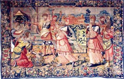 tapiserie; Solomon și Arca Alianței