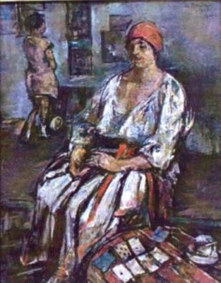 pictură - Petrașcu, Gheorghe; Cărturăreasa