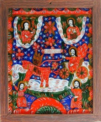 icoană pe sticlă - Tămaș, Petru; Sfântul Prooroc Ilie
