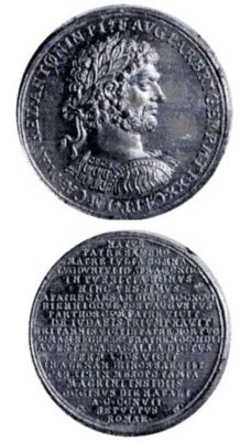 Medalie dedicată împăratului Caracalla