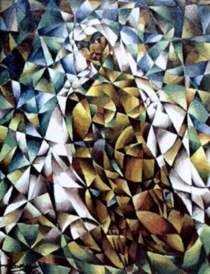 pictură - Maxy, Max Hermann; Nud de văl
