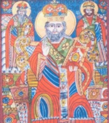 icoană pe sticlă; Sf. Nicolae
