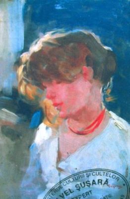 pictură - Grigorescu, Nicolae; Cap de țărancă