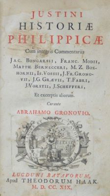 carte veche - Marcus Junianus Justinus, autor; Justini Historiae Philippicae