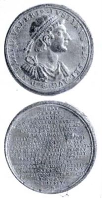 Medalie dedicată împăratului Iustin