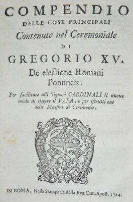 carte veche - Papa Grigore al XV-lea, autor; Compendio delle cose principali